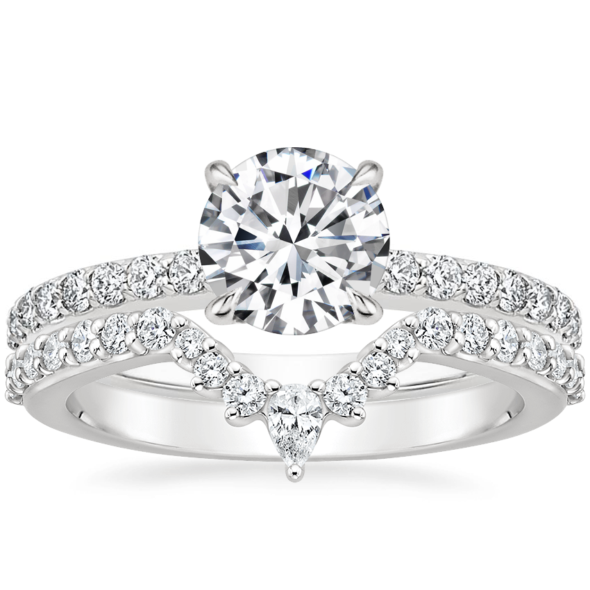 18K White Gold Luxe Elodie Diamond Ring 1 4 ct. tw. with Luxe
